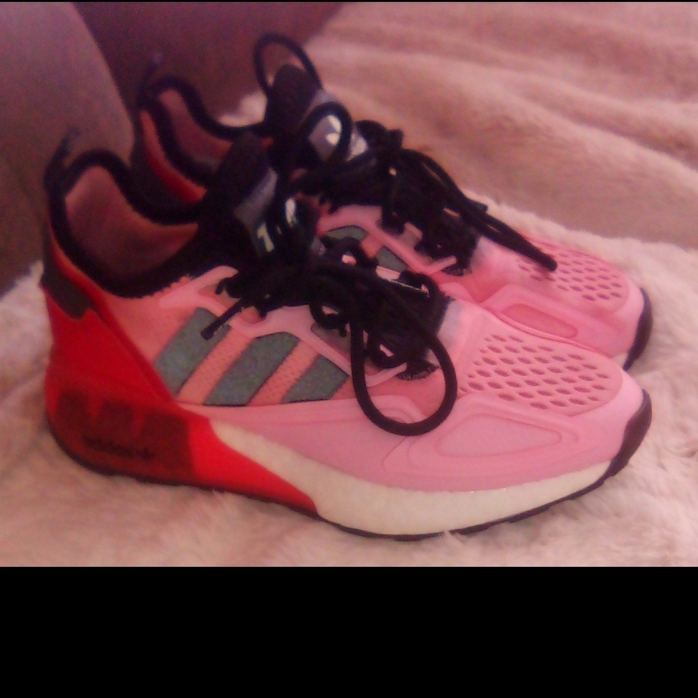 Adidas Pink and Red Sneakers